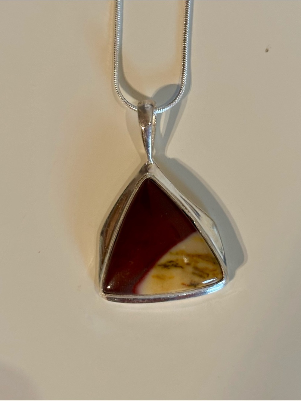 Natural Australian Mookaite Crystal Necklace - 925